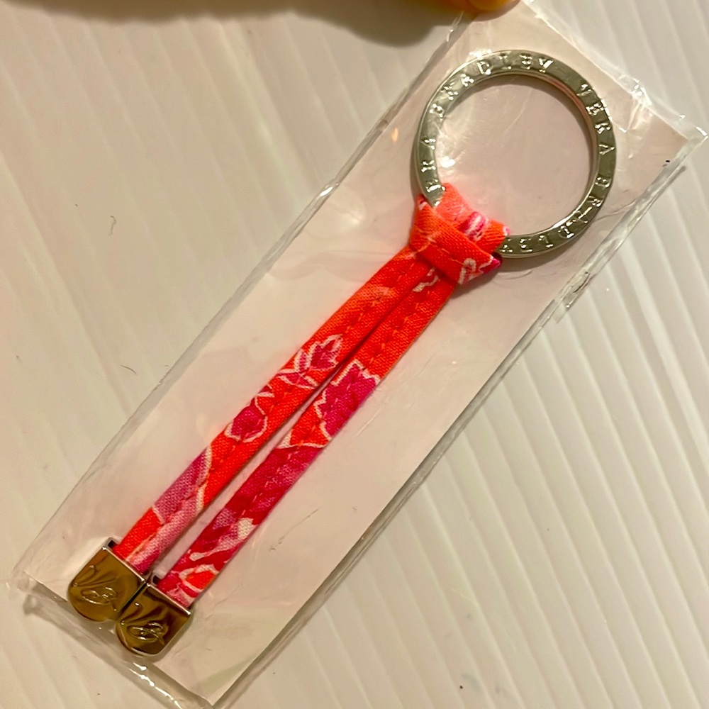 NWT Vera Bradley Fabric Tassel Key Chain FOB Retired Holder Great Gift!